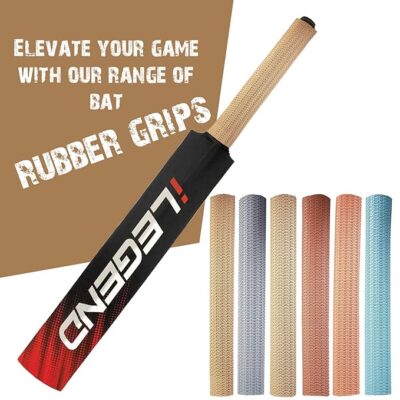 Vicky Metalica Cricket Bat Grip Sturdy & Comfortable Multicolour Rubber Built Ideal for Full Size Short Handle (Pack of 6)