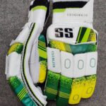 SS CLUBLITE Men’s Cricket Batting Gloves – Blue | Leather Palm, Lightweight Protection with Fiber Inserts & Ventilated Design