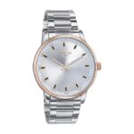 Sonata Poze Quartz Analog Silver Dial Metal Strap Watch for Men