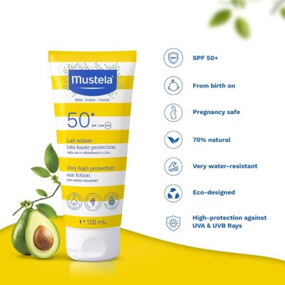 Mustela Very High Protection Sun Lotion SPF50+ - Sun Sensitive & Intolerant Skin 100ml