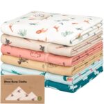 Pack of 6 Organic Burp Cloths Baby Boy, Girls - Large Baby Burp Cloths, Cotton Burp Cloths for Babies, Burp Cloth Baby Newborn, Burp Cloths Baby Girl, Boy, Newborn Set 51 x 30 cm (Wildscape)