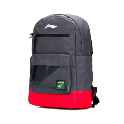 Li-Ning Stealth Backpack | Durable Polyester Construction | Cushioned Straps and Back Panel | Perfect for Gym, Work, and Everyday Activities (Grey)