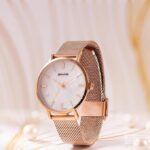 Sonata Quartz Analog White Dial Rose Gold Stainless Steel Strap Watch for Women