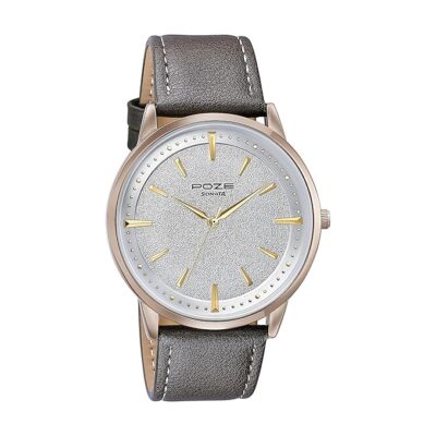 Sonata Poze Quartz Analog White Dial Leather Strap Watch for Men