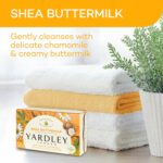 Yardley London Shea Buttermilk Sensitive Skin Naturally Moisturizing Bath Bar, 4.25 ounce, 2 Count