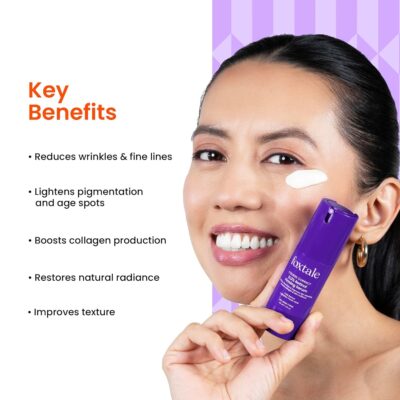Foxtale 0.3% Retinol + Ferulic Acid Serum | Targets 8 Signs of Ageing | Boosts Collagen, Firms Skin, Fades Dark Spots, Reduces Fine Lines & Wrinkles | For Intermediate & Advanced Users