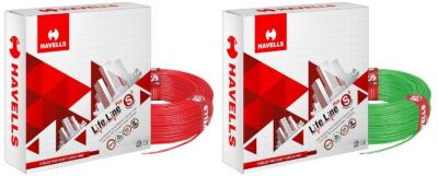 Havells Lifeline Cable WHFFDNRA12X5 2.5 sq mm Wire (Red) combos