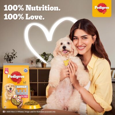 Pedigree Adult Dry Dog Food (High Protein Variant) Chicken, Egg & Rice, 20kg Pack