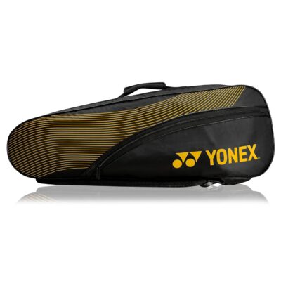 Yonex Stylish Badminton Kit-Bag |Double Zipper Compartment for Storage of 6 Rackets and Clothes|Side Pocket |Back Straps |Accessories Compartment |Made in India