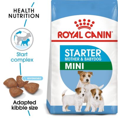 Royal Canin Mini Starter, Mother & Babydog Food, 1 Kg, Dry Food, Supports Complex Natural Defence & digestive health, Provides Gestation/Lactation Support, Supports Easy rehydration