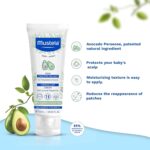 Mustela Baby Cradle Cap Cream 40ml - Newborn Safe - with Natural Avocado - Paraben Free & Fragrance Free