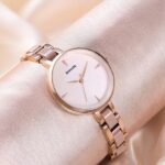 Sonata Quartz Analog Mother of Pearl Dial Two Toned Stainless Steel Strap Watch for Women