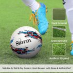 Nivia Storm Football - Size 5 (White), Rubber