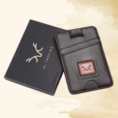 Brown Slim Minimalist Front Pocket Rfid Blocking Leather Wallet for Men