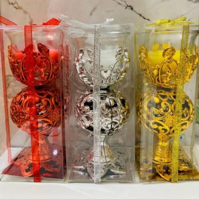 Scented Color Candle with Elegant Design Holder (Yash-959)