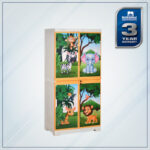Nilkamal FMM Jungle Theme Mini Cabinet (Beach & Pastel Orange)