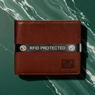 Al Fascino  Brown Premium Leather RFID-Blocking Wallet for Men