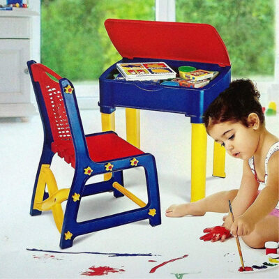 Nilkamal Apple JR Study Desk (Pepsi Blue Bright Red Yellow)