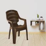 Nilkamal CHR2230 Plastic Armchair (Rattan Dark Beige)