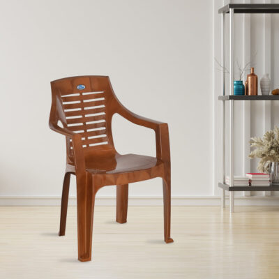 Nilkamal CHR6020 Plastic Armchair (Pear Wood)