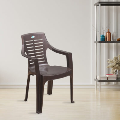 Nilkamal CHR6020 Plastic Armchair (Weather Brown)