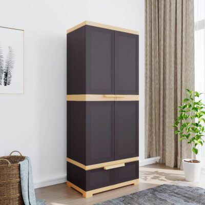 Nilkamal Freedom FMDR 1B Plastic Storage Cabinet with 1 Drawer (Weathered Brown Biscuit)