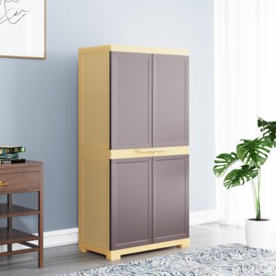 Nilkamal Freedom Mini Medium (FMM) Plastic Storage Cabinet (Weathered Brown Biscuit)