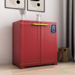 Nilkamal Freedom Mini Small (FMS) Plastic Storage Cabinet (Bright Red Yellow)