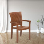 Nilkamal Platinum Plastic Armchair (Mango Wood)
