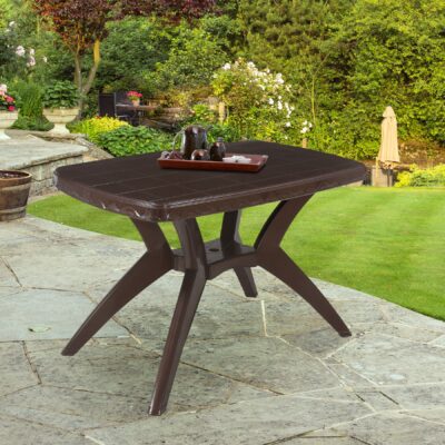 Nilkamal Shahenshah Kross legged Table (Weather Brown)
