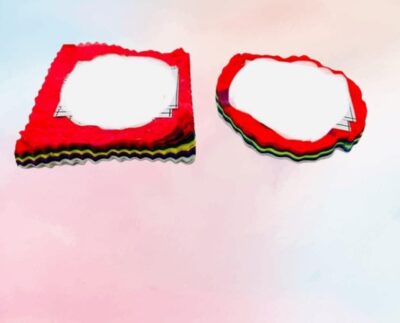 Scalloped Square & Round Multi-Layer Paper Decor (DP‑74)