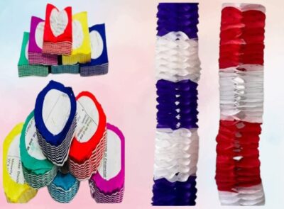 Multi-Color Paper Hanging – Round, Square & Chalta for Decoration (DP‑88