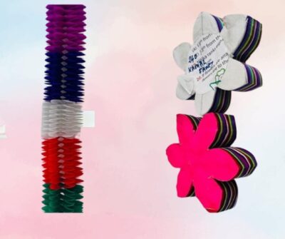 Handcrafted Lotus Style Long Paper Decoration (DP‑765)