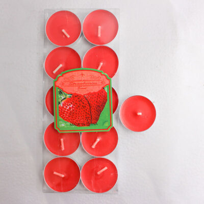 Tea Lights Flavored Candle in Metal Cup, 12pcs (Yash-305)