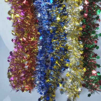 Tinsel Strings with Star Design for Decorating (Yash-32)
