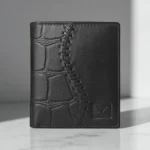 Al Fascino Classic Black Leather RFID Blocking Wallet for Men – Signature Style