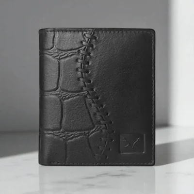 Al Fascino Classic Black Leather RFID Blocking Wallet for Men – Signature Style
