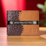 Al Fascino  Brown and Tan Leather RFID-Blocking Wallet for Men
