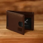 Al Fascino Brown Genuine Leather Rfid Blocking Bi-fold Wallet for Men