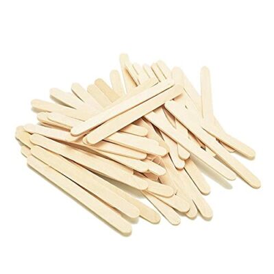 Wooden Ice Cream Sticks/Popsicle Sticks – 100 Pcs | Smooth Finish Wooden Sticks for Craft, DIY Art Projects, School Activities, Kids Crafting, Craft Work & House Building