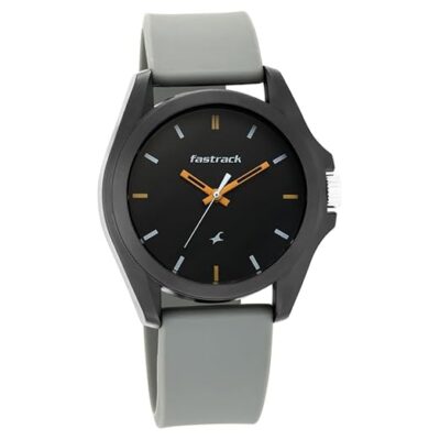 Fastrack Tees Analog Grey Dial Unisex-Adult Watch-68011PP08