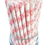 (10mm 50 pcs) Eco-Friendly Paper Straws | Eco-Friendly Compostable Sustainable Disposable Drinking Straws | Juice Smoothie Thick Shakes Non-Bendable White Straws