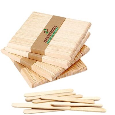 Wooden Craft Sticks – 200 Pcs Natural Popsicle Sticks for DIY Arts & Crafts | 4.5" Ice Cream Sticks for Kids, School Projects, STEM & Homemade Treats | Smooth Birch Wood
