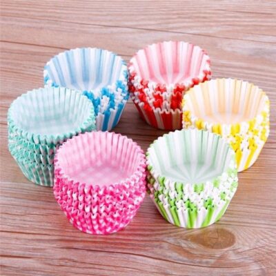 Fancy Color Muffin Paper Cups, 300 Pieces, Multicolor