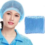 THEMISTO Disposable Bouffant Caps – 100 Pieces, Non-Woven, Blue | Surgical, Home, Restaurant & Professional Use