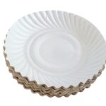 100% Biodegradable 6 inch Round White Paper Plates, for Parties and Family Events, Disposable Pack of 50 Plates