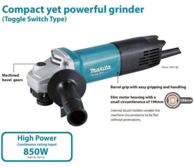 Makita M9513B 850W Angle Grinder, 100mm