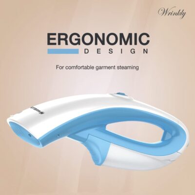 Havells Wrinkly Hand Held Garment Steamer 920 Watts - Ergonomic Design,150Ml Tank Capacity, Powerful Dual Steam Setting & 2 Year Warranty (Blue And White)