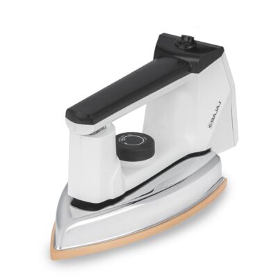 Bajaj DX 16 Heavy Weight Dry Iron | 1100 W Heavy Weight Dry Iron | Duraglide Soleplate | 360 Degree Swivel Cord | Cool Touch Handle | 2-Yrs Warranty ?White & Black?, 1100 watts, Aluminium