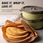 1kg 150 Meter Brown Butter Paper Roll 100% Natural & Safe, Food Grade, Microwave & Oven Safe, Non-Stick, Oil Free, Baking Paper 100% Biodegradable, Food Wrap Sheet